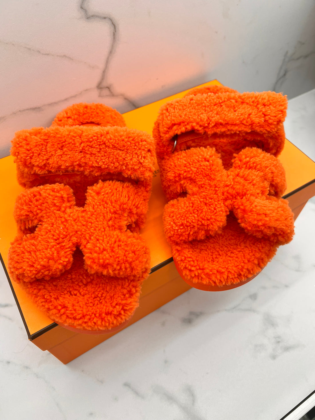HERMES CHYPRE SHEARLING MULES
